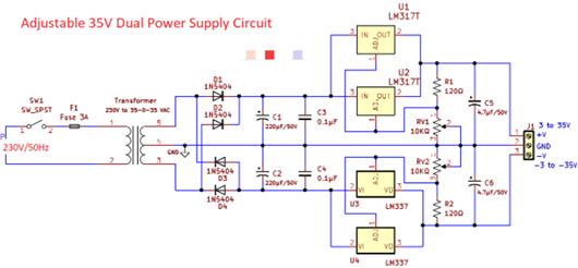 雙電源電路,可調電源